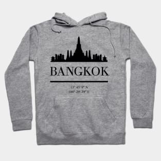 BANGKOK THAILAND BLACK SILHOUETTE SKYLINE ART Hoodie